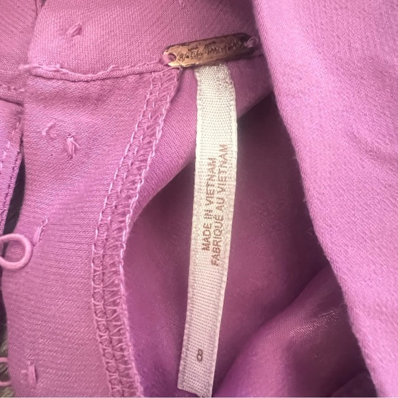 Free People Be My Baby Ruched Front Elbow Sleeve Dress Size 8 Pink - Picture 8 of 11